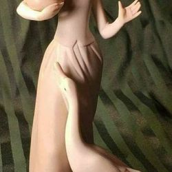 Vintage Lladro Figurine- Female figure with a Goose