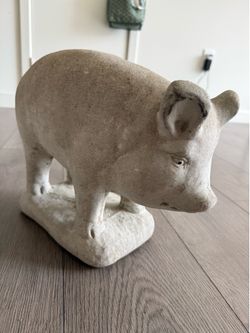 Stone Pig Sculpture