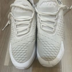 Nike Air 270 White Sneakers Big Boy size 3.5