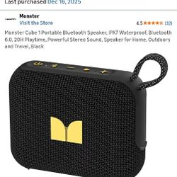 Monster Cube 1 Portable Bluetooth Speaker