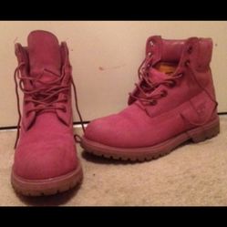PINK TIMBERLAND BOOTS SZ 8