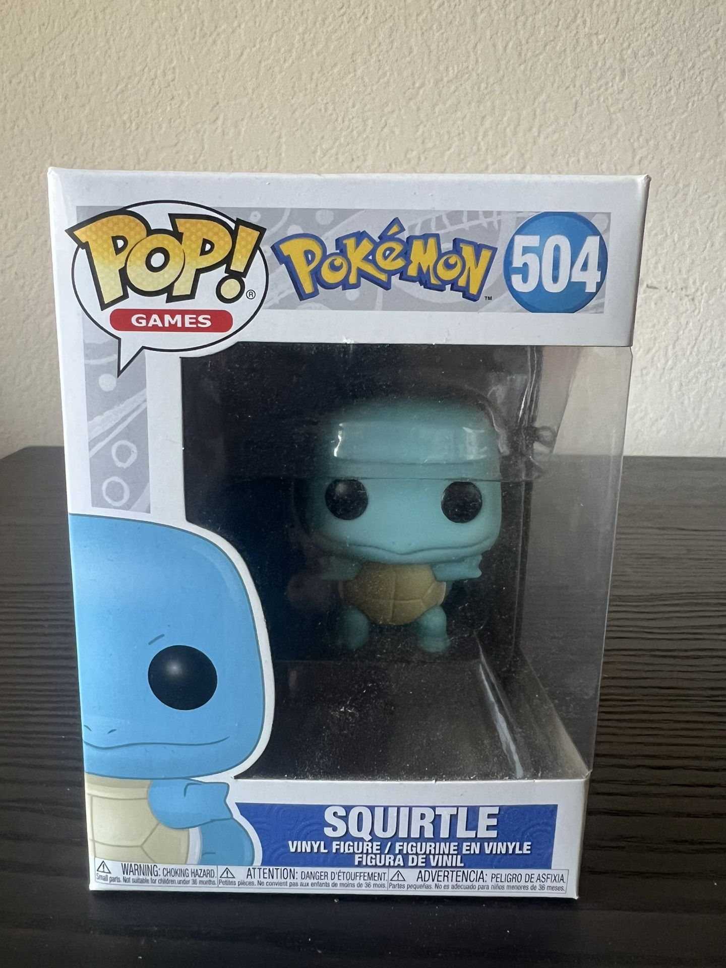 VAULTED Squirtle Funko Pop #504 Games Nintendo Video Pokemon Vinyl Figure Toy