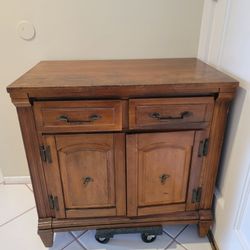 Vintage Angelus Two Door Drawer Buffet Cabinet