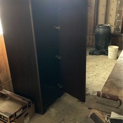 Cabinet And Drawers And Coat Hanging Unit 