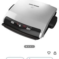 George Foreman 6-Serving Removable Plate Grill and Panini Press, Silver, GRP99