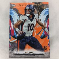 Bo Nix 2024 Topps Inception Football Orange Color Match Rookie 42/50