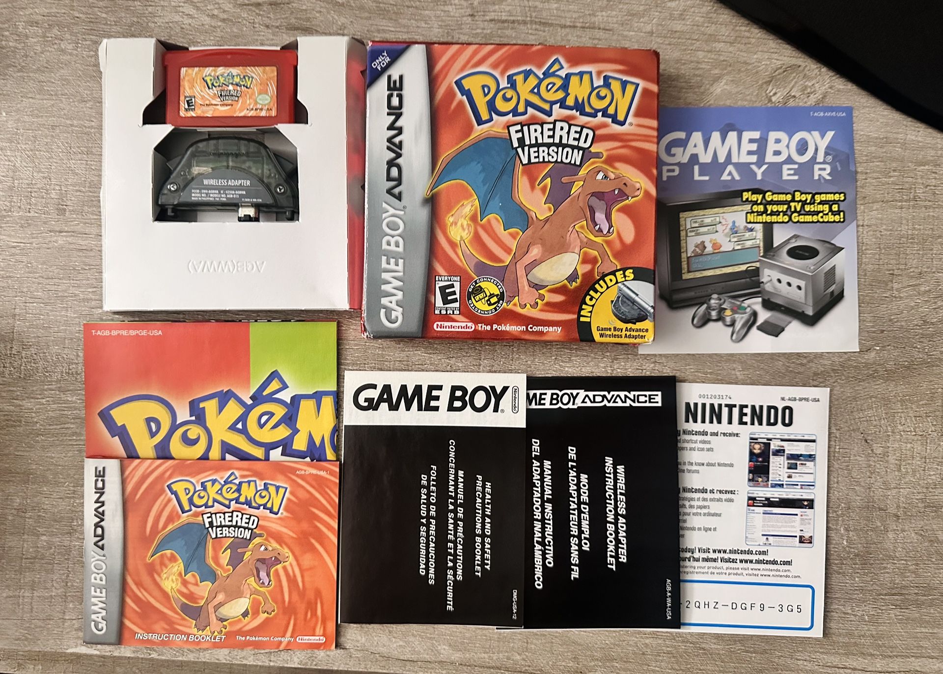 Pokemon Fire Red Complete Authentic 