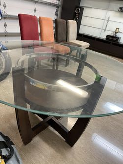 Glass Table 4 Chairs