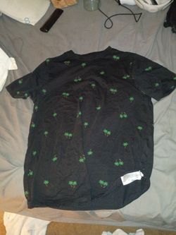 Black Palm Tree Print T-Shirt
