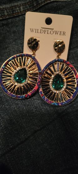 Green Gem Earrings
