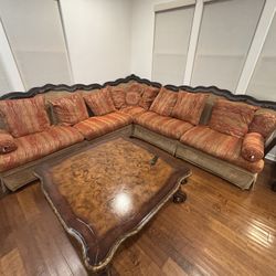 Sectional Couch 10F X 11fF With Coffee Table 