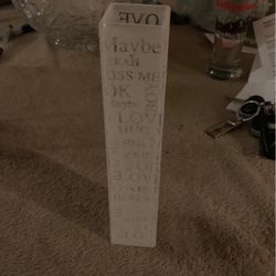 Square Shape Tall Love Vase