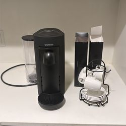 Nespresso Coffee Machine + Pods + Espresso Set