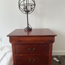 Two End Tables And Two Lamps