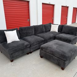 Gray Modular Sectional Couch Free Delivery 