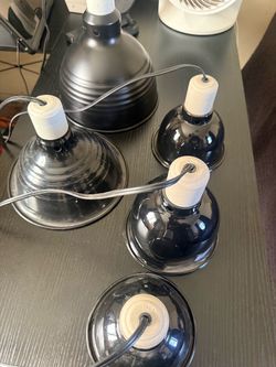 Reptile heat lamp fixtures.