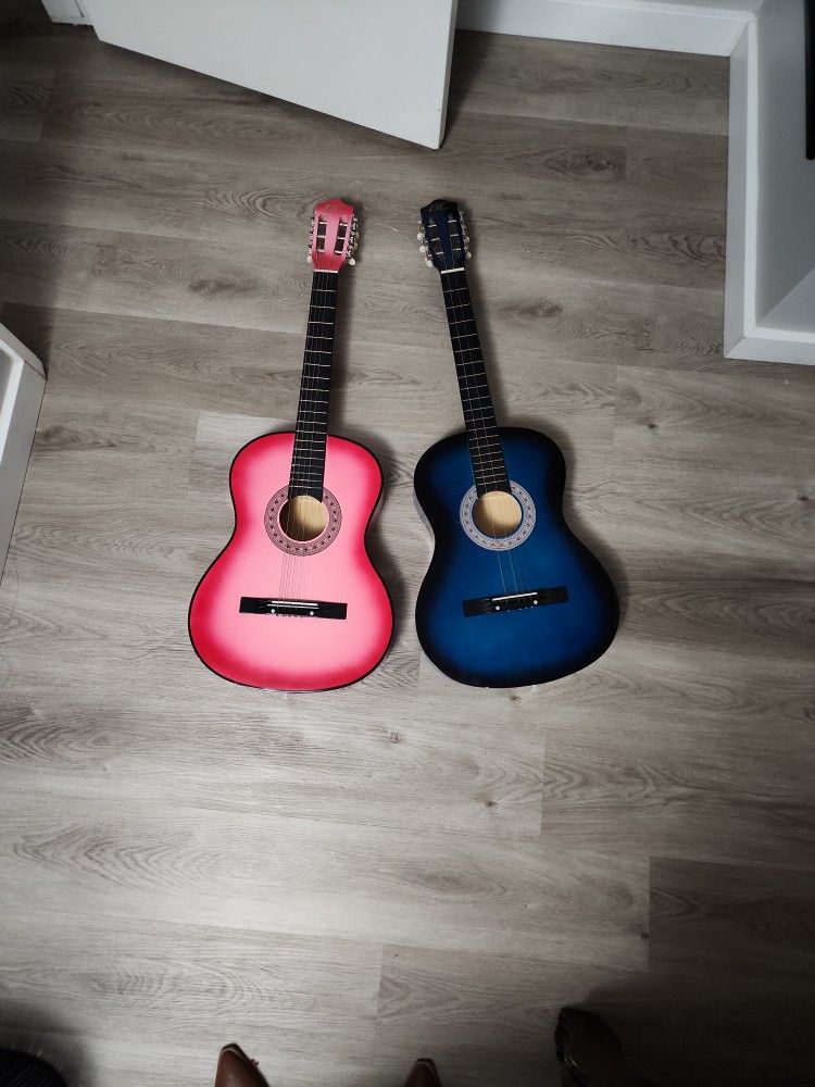 2 Guitars Pink and Blue