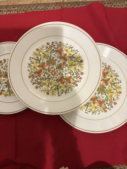 Vintage Corelle Indian Summer 6 Dinner And 3 Salad Plates