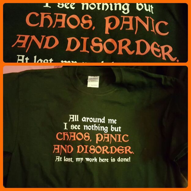 Brand new size medium chaos, panic disorder shirt