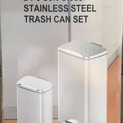 Innovaze Stainless Steel Trash Can Set