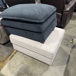 Fabric/Leather Ottomans $20 Each