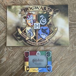 Harry Potter Hogwarts Crest Wall Art 13x19 + 4x6 Photo Frame Set