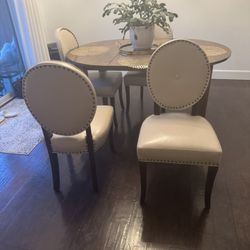4 leather dining chairs only 