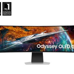 Samsung 49" Odyssey OLED G9 (G95SC) Series Curved Smart Gaming Monitor w QD-OLED, 240Hz, 0.03ms, AMD Freestyle Premium Pro, G-Sync Compatible, Dual QH
