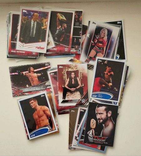 WWE Wrestling Card Bundle 55 Cards Included