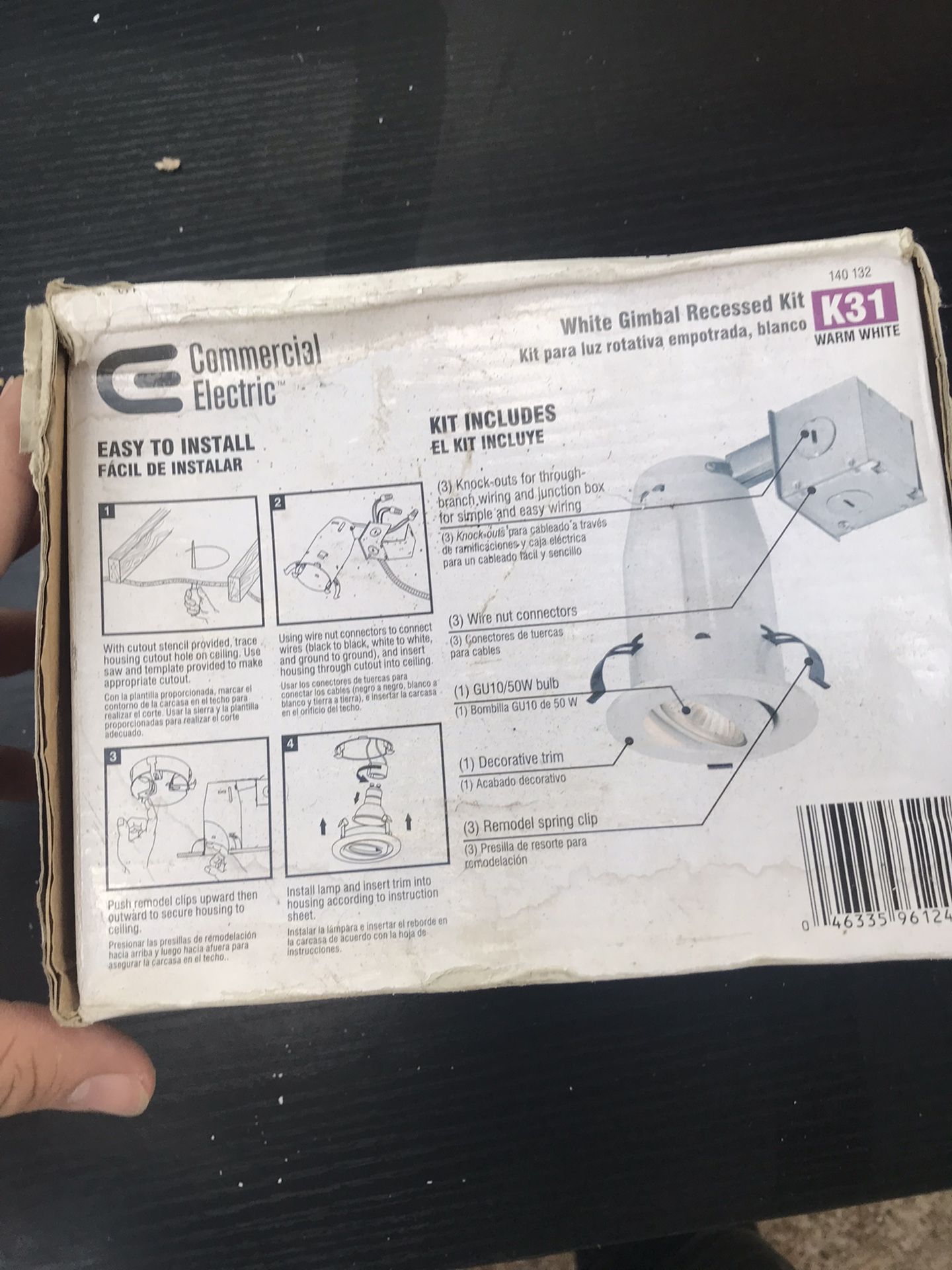 White Gimbal recessed Kit Commercial Electric
