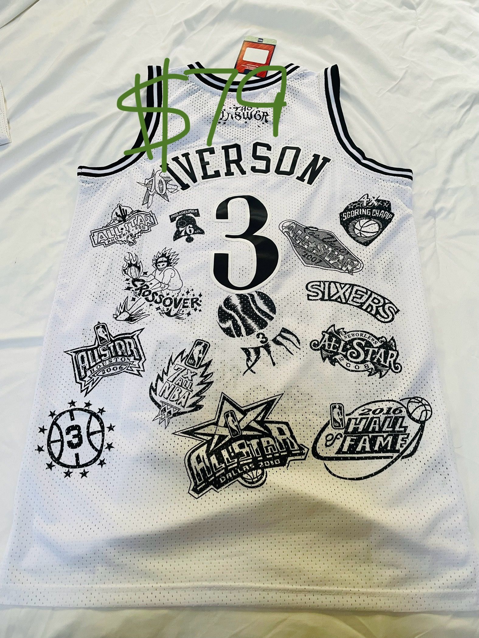 Collectible “tatted” Iverson 76ers Jersey XL - New With Tags