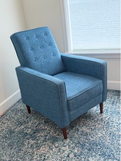 Christopher Knight Mid-Century Modern Blue Recliner