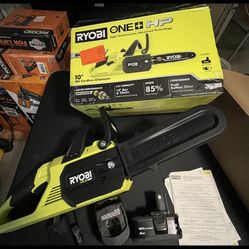 Ryobi 18V 10” Chainsaw With 4.0AH Battery And Charger 