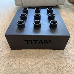 Titan Fitness 9 Olympic barbell storage holder
