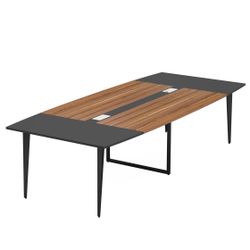 8FT Conference Table, Modern Boat Shaped Meeting Table