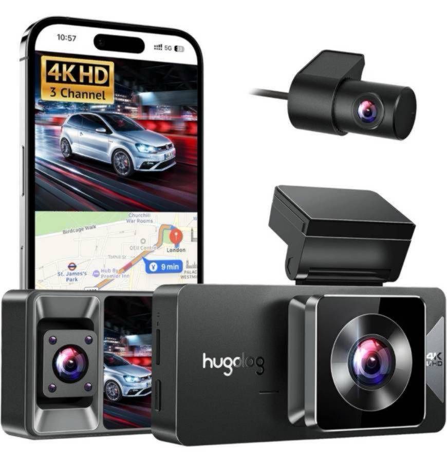 Brand New 3 Channel Dash Cam 4K+1080P+1080P HD