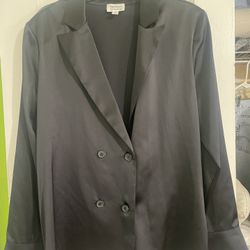 Dark Grey Double-Breasted Blazer Size M