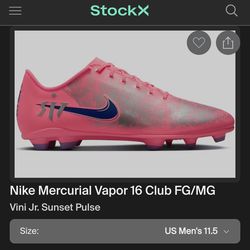 Nike Soccer cleats Brand New Full Box size 11.5