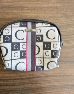 Celebrity Monogram Zip Cosmetic Pouch