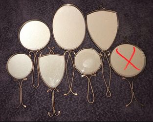 Brass Framed Mirror of Small Mirrors