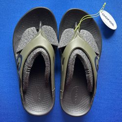 Oofos Tactical Green Sandals - M8/W10