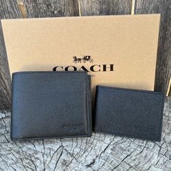 Coach 3 In 1 Wallet For Men ( Black)