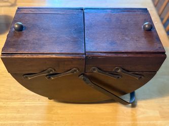 Small Wooden Sewing Box