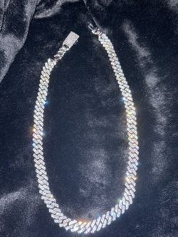 20” Iced Out Moissanite Cuban Link Chain