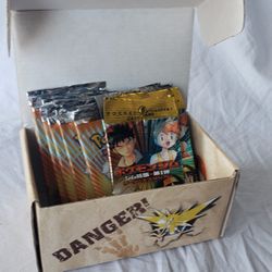 Vintage pokemon Packs With Fossil Set Box