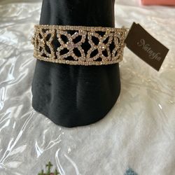 Natasha Brand Cuff Rhinestone Bracelet