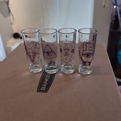 4 Halloween Shot Glasses 