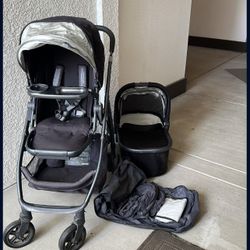 Uppa Baby Cruz Stroller + Bassinet + Tray Set - Black