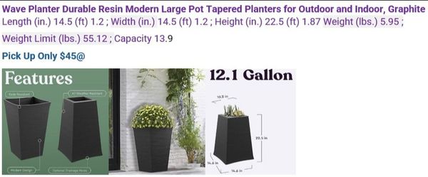 Wave planter 12.1G
