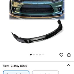 Bumper Lip Front Fit for 2015-2023 Dodge Charger SRT RT GT SXT Front Bumper Lip Spoiler Wing Dodge Charger SRT Accessories(Glossy Black)